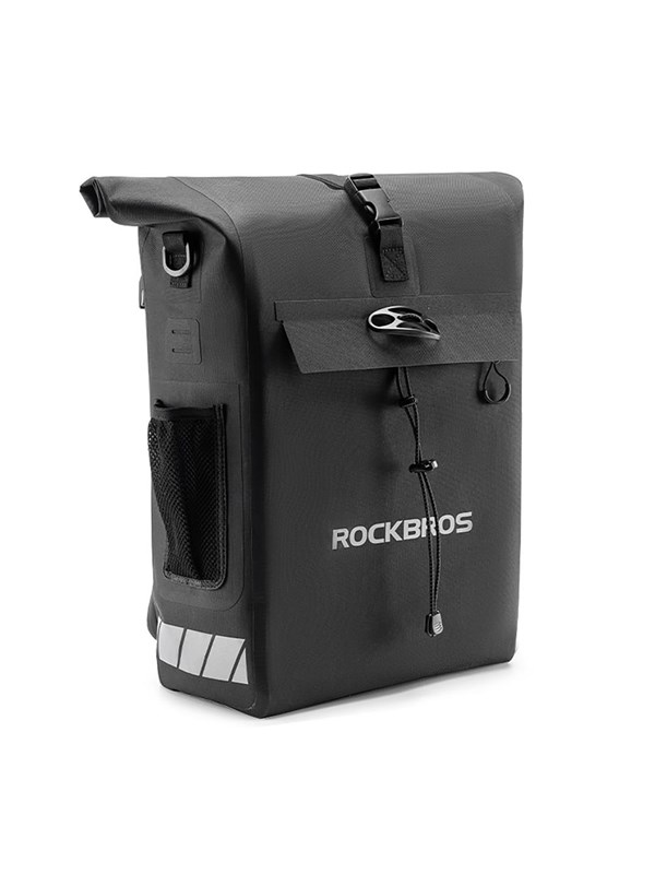 Rockbros Bike Bag with Backpack Function Waterproof with Helmet Attachment 18l - Black