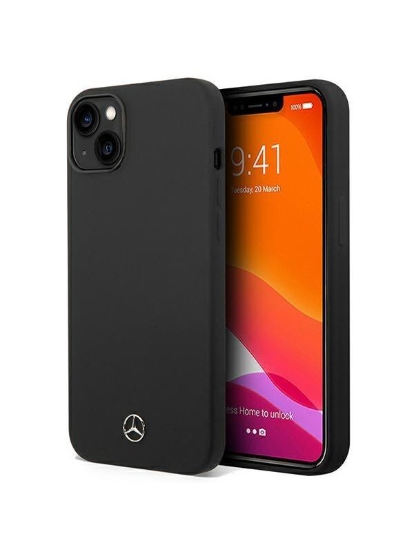 Mercedes Silicone Line Case for iPhone 14 Plus - Black