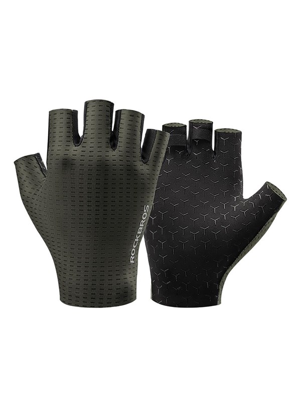 Rockbros Breathable Short Finger Cycling Gloves Size: L - Green