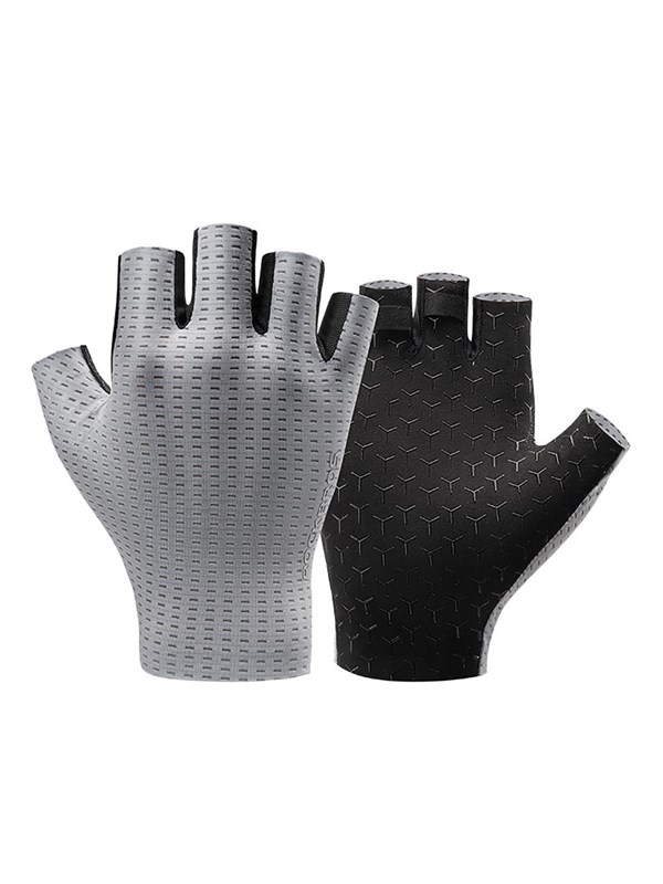 Rockbros Breathable Short Finger Cycling Gloves Size: XXL - Gray