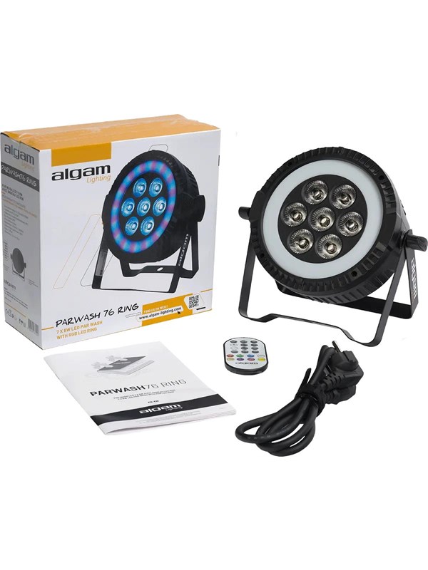 Algam Lighting 7 x 6W LED Par Wash, jossa RGB LED -rengas