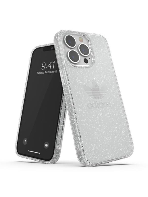 Adidas OR Protective Clear Case Glitter for iPhone 13 Pro / iPhone 13 - Clear Silver