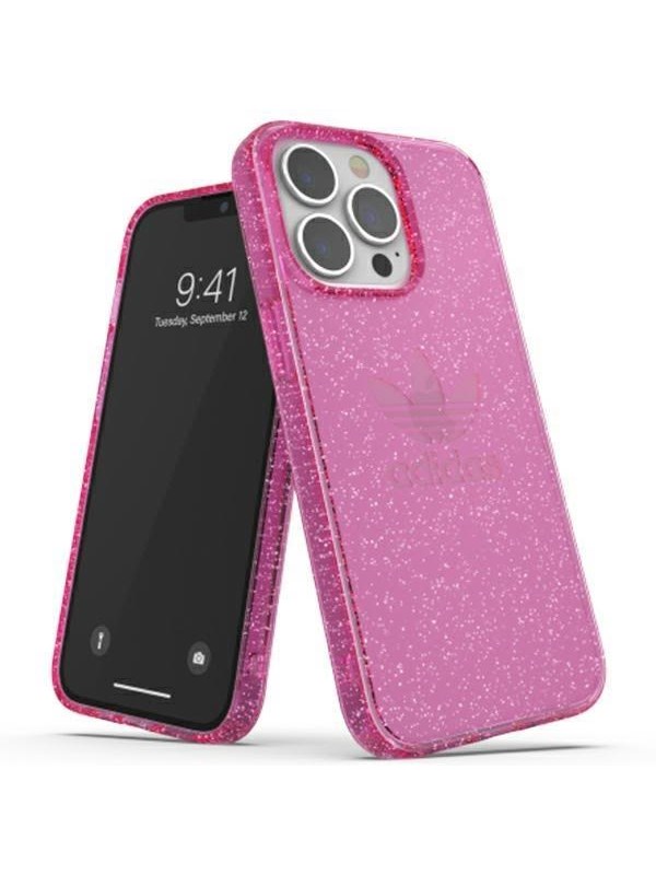 Adidas OR Protective Clear Case Glitter for iPhone 13 Pro / iPhone 13 - Pink