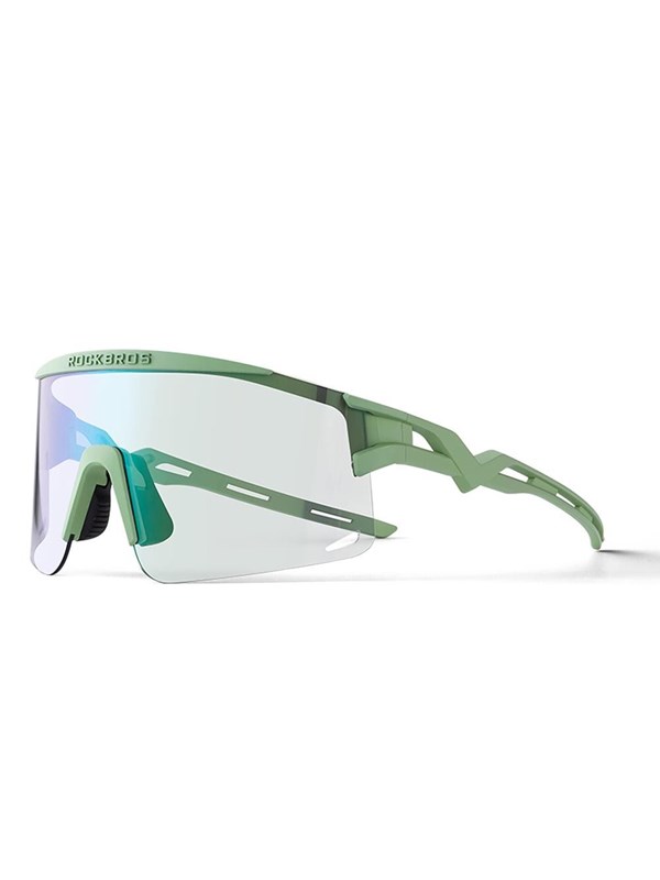 Rockbros Photochromic Cycling Glasses with UV Protection and Corrective Insert - Green