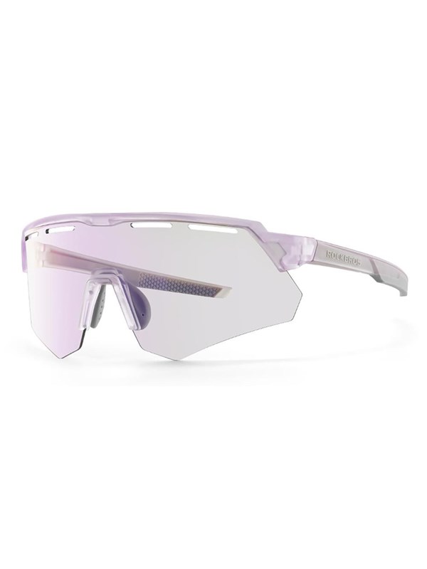 Rockbros Polarized Cycling Glasses with UV Protection and Corrective Lens - Purple