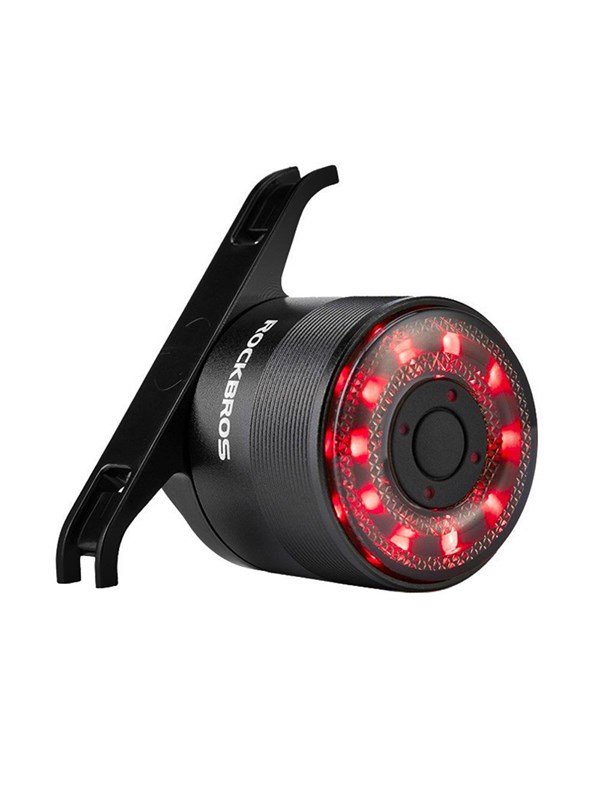 Rockbros Q1 Rear Bike Light 7 Color LED + USB-C - USB-A Cable - Black