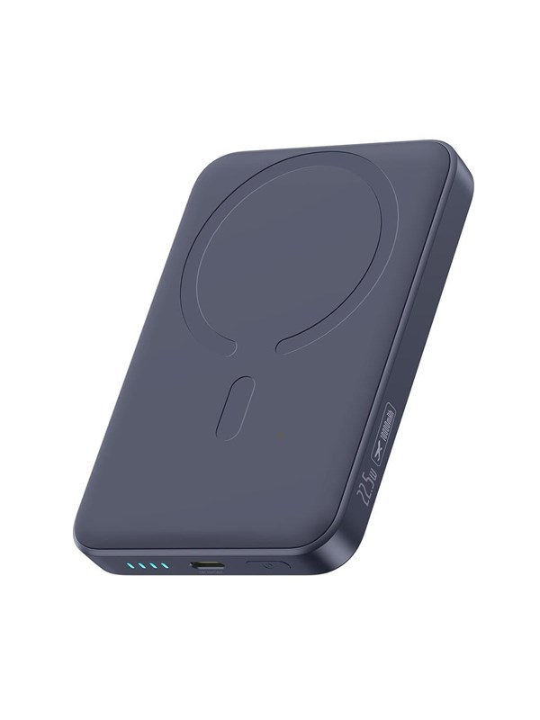Baseus EnerFill FM11 10000mAh 22.5W MagSafe Compatible Power Bank with Black Basues Simple USB-C 20V/3A 30cm Cable - Dark Gray Powerbank - Harmaa - 10000 mAh