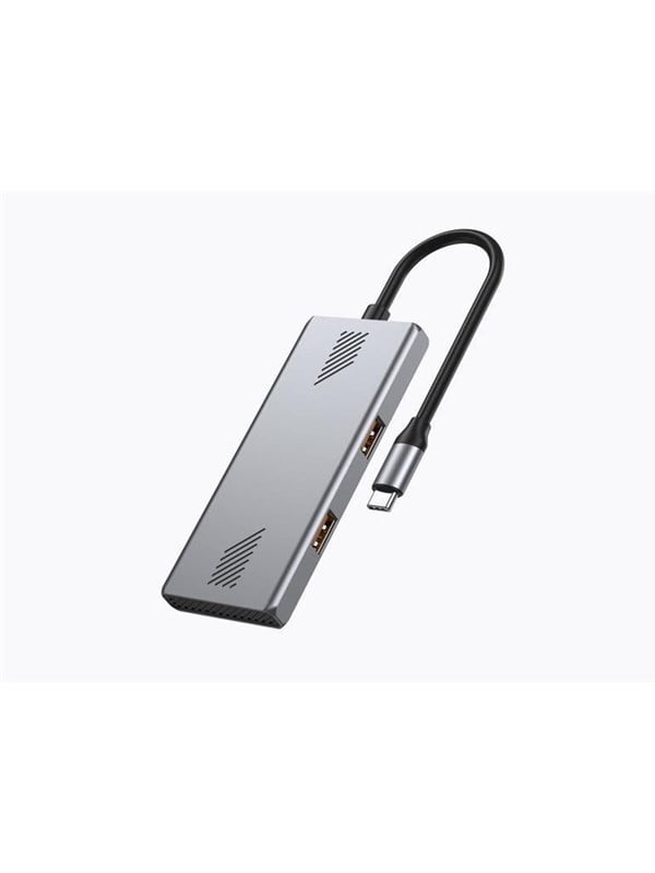 Gembird 4-port A + C USB 3.2 (Gen 2) Type-C hub USB hub - 4 porttia - Harmaa