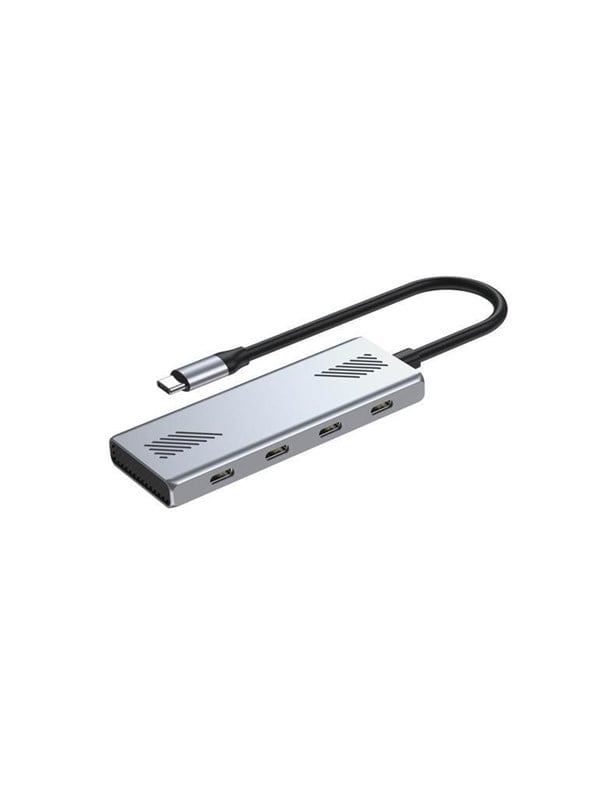 Gembird 4-port USB-C 3.2 (Gen 2) Type-C hub USB hub - 4 porttia - USB 3.2 - Harmaa