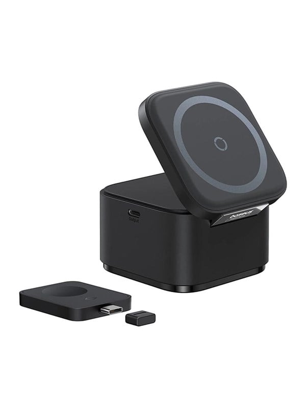 Baseus MagPro 3in1 25W MagSafe Compatible Inductive Charger for Phone and Smartwatch - Black