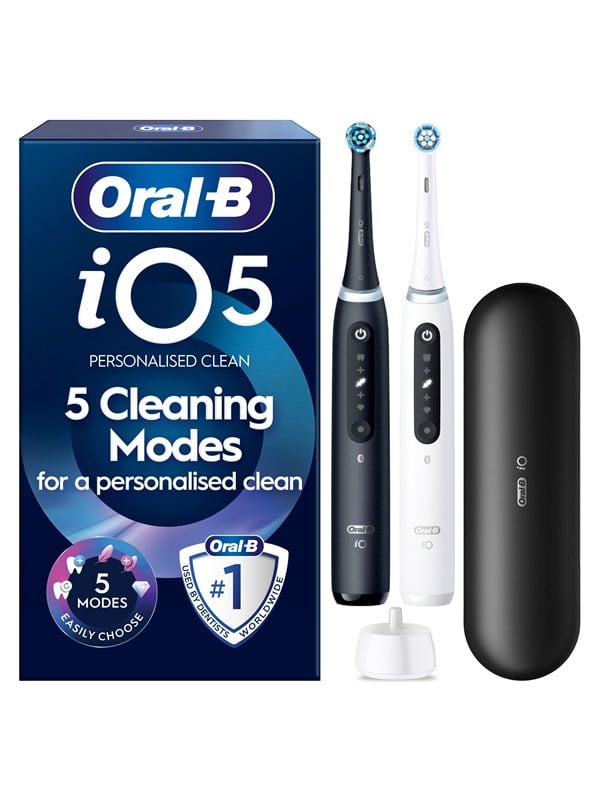 Oral-B Sähköhammasharja iO5 Matt Black/QuiteWhite Duo