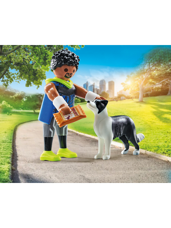 Playmobil Hölkkääjä bordercollien kanssa