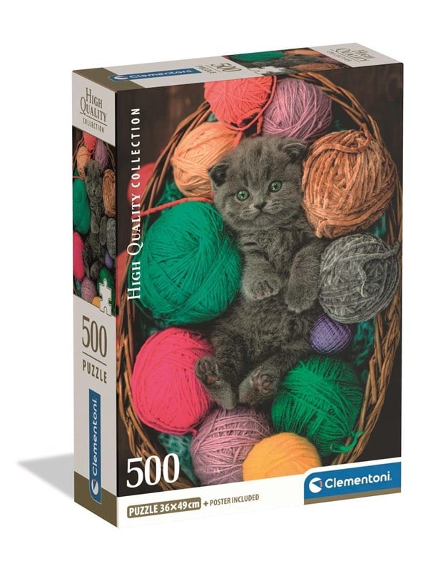 Clementoni Puzzle 500 Pcs CB High Quality Collection Fluffy Kitten