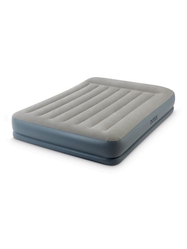Intex Queen Pillow Rest Mid-Rise Airbed W/ Fiber-Tech Rp