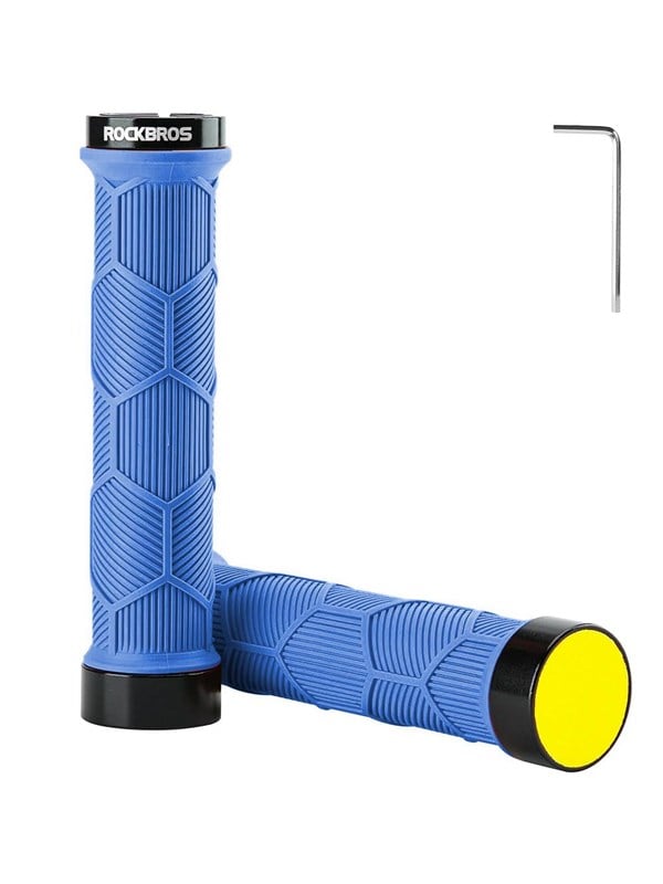Rockbros 40720007003 bicycle grips with reflector - blue
