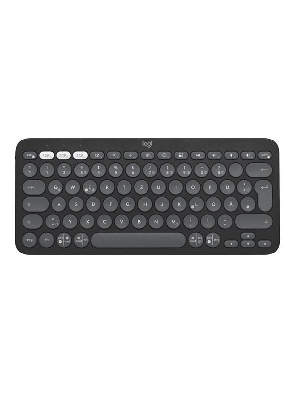 Logitech Pebble Keys 2 K380s Wireless Keyboard - Tonal Rose - Näppäimistö - Saksa - Vaaleanpunainen