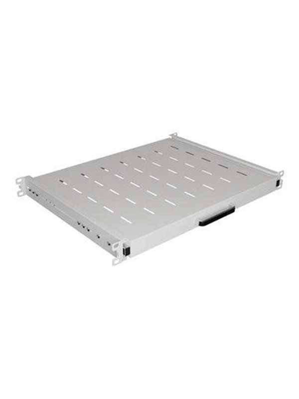 Lanberg - rack sliding shelf - 445 x 350 mm load capacity up to 35 kg 4-point mounting - 1U