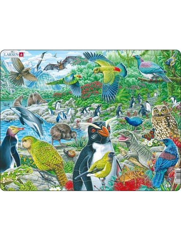Larsen Puzzles Puzzle Wildlife in New Zealand - 53 pieces Maxi (36.5x28.5 cm) Lattia