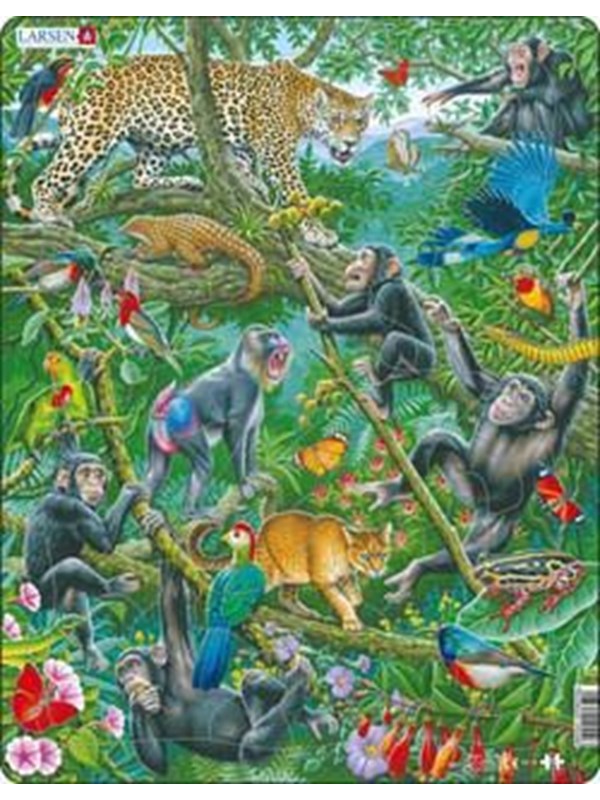Larsen Puzzles Puzzle African Rainforest - 32 pieces Maxi (36.5x28.5 cm) Lattia