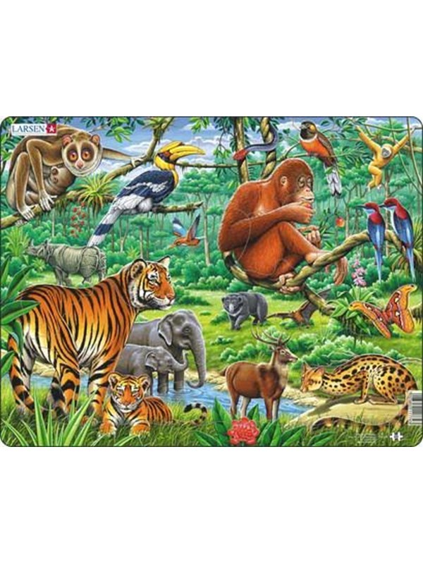Larsen Puzzles Puzzle Jungle Animals - 20 pieces Maxi (36.5x28.5 cm) Lattia