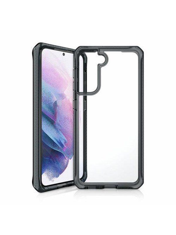 ITSKINS SUPREME CLEAR cover for Samsung Galaxy S21+ 4G / 5G®. Smoke and transparent