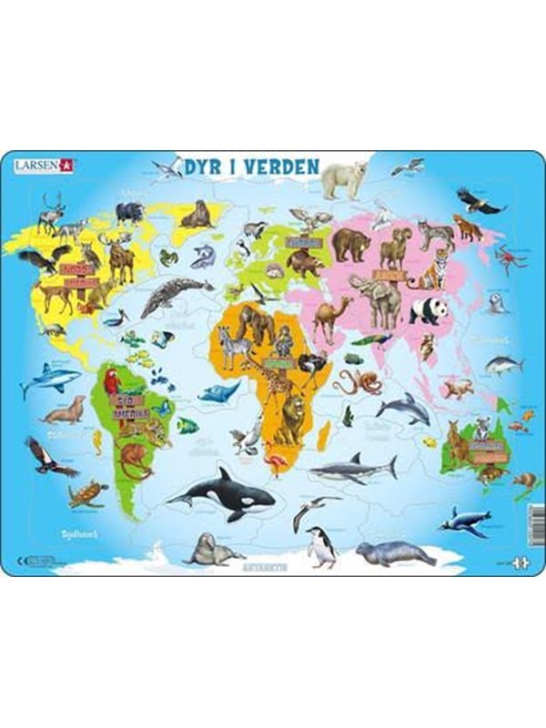 Larsen Puzzles Puzzle Animals in the World - 28 pieces Maxi (36.5x28.5 cm) Lattia