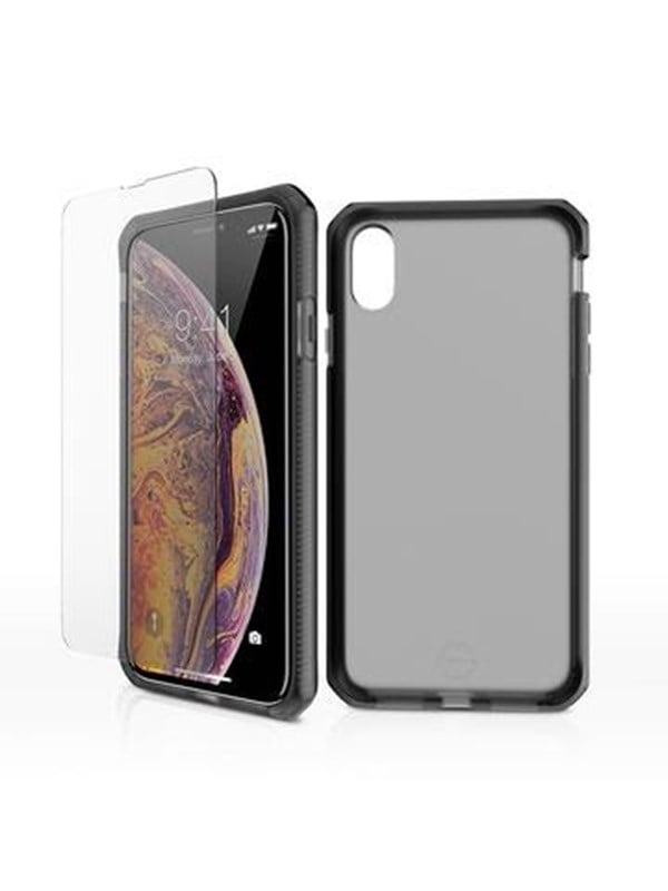 ITSKINS SUPREME FROST360 (Supreme + 2.5D Glass) ﻿cover for iPhone XS Max®. Black