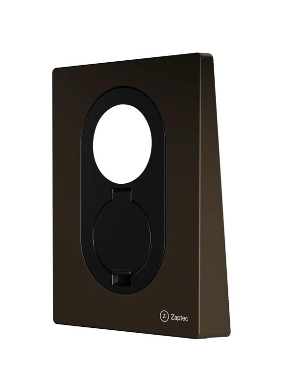 Zaptec Go Front Cover, Wood Brown