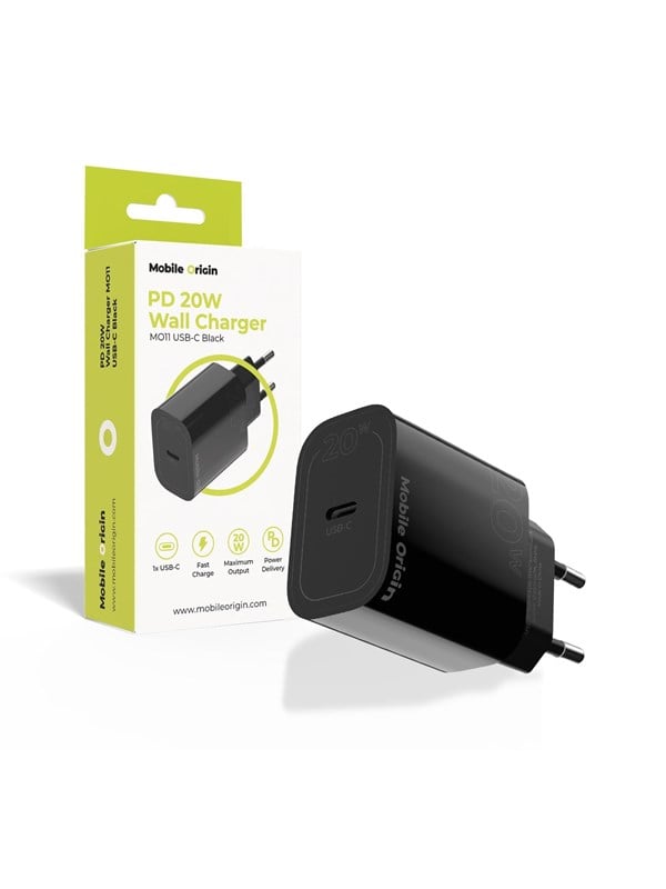 Mobile Origin PD20W Wall Charger MO11 - black - 1 USB-C