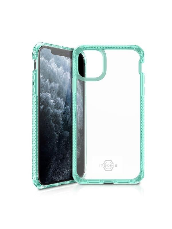 ITSKINS HYBRID CLEAR cover for iPhone 11 Pro Max / XS Max®. Tiffany green and transparent