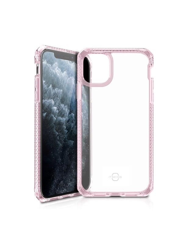 ITSKINS HYBRID CLEAR cover for iPhone 11 Pro Max / XS Max®. Pink and transparent