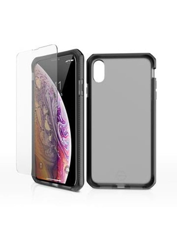 ITSKINS SUPREME FROST360 (Supreme + 2.5D Glass) ﻿cover for iPhone XS / X®. Black