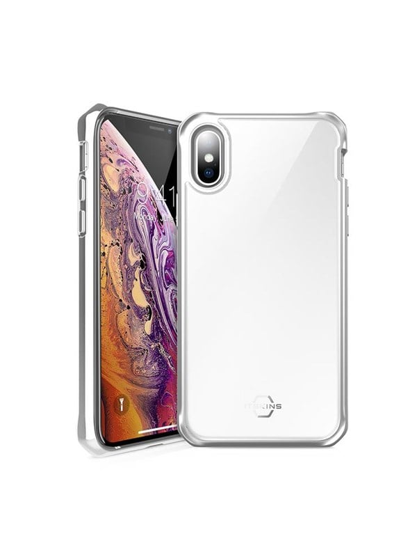 ITSKINS HYBRID GLASS cover for iPhone XS / X®. Silver