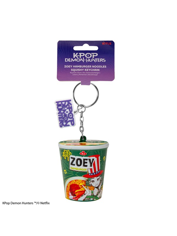 Cinereplicas - K-pop Zoey Hamburger Noodles Squishy Keychain - Avaimenperä
