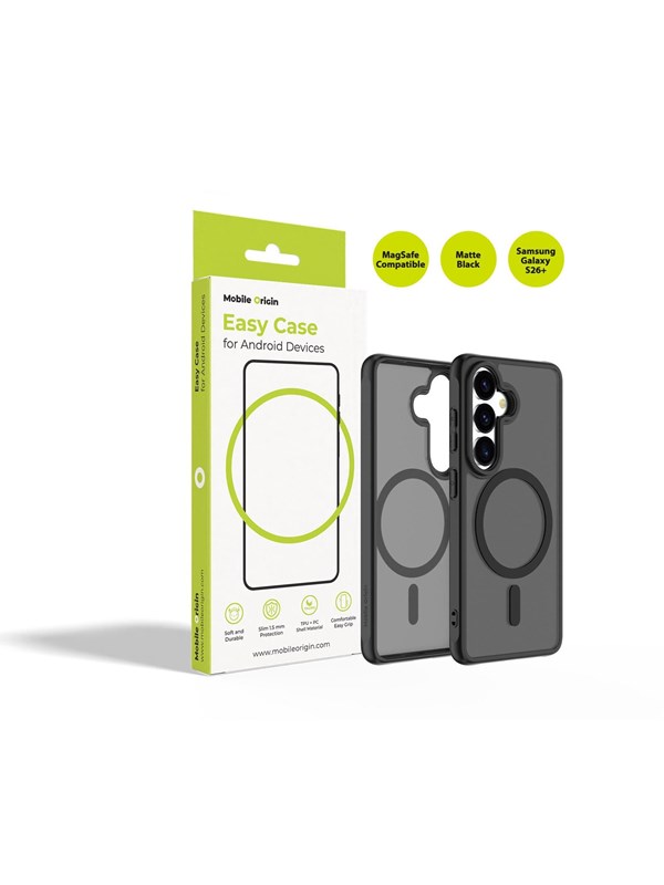 Mobile Origin Easy Case MagSafe Matte Black - Samsung Galaxy S26+