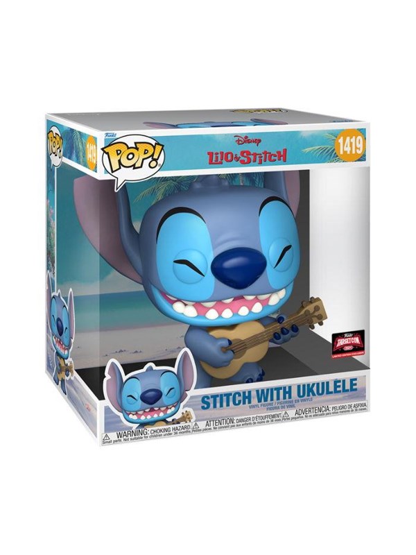 Funko! - Funko POP 10" Stitch w/Uke