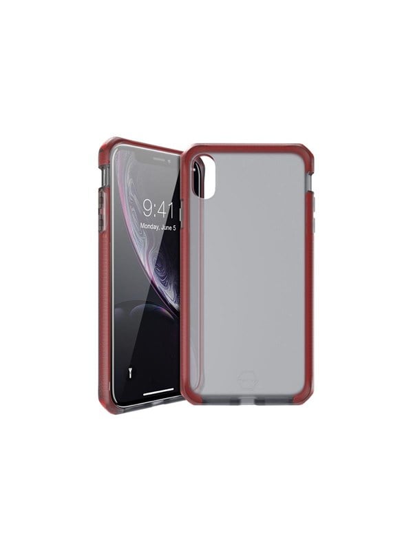 ITSKINS SUPREME FROST cover for iPhone XR®. Red and black