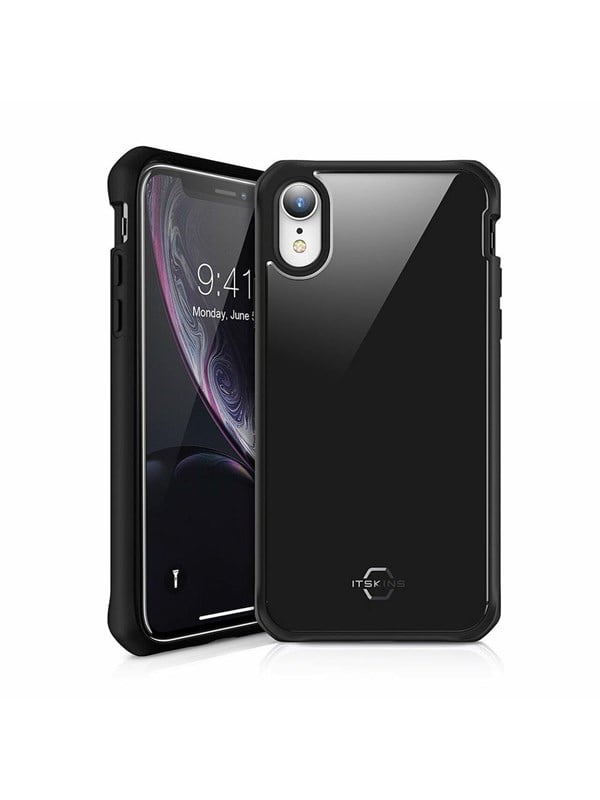 ITSKINS HYBRID GLASS cover for iPhone XR®. Black