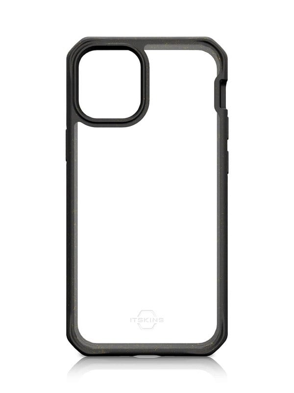 ITSKINS FERONIABIO PURE Cover for iPhone 13 Pro®. Black and tranparent