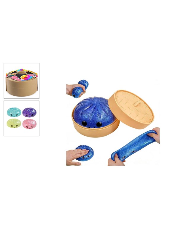 Trend Toys Kawaii Sugar Dumplings 9cm 4 lajitelmaa höyrytyskorissa
