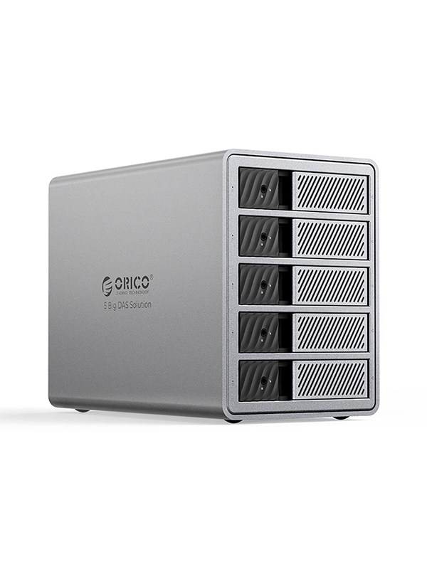 ORICO 9858T3 5 Big DAS Solution ProThunder Disk Array with Thunderbolt 3 for 5 x 2.5"/3.5" SATA HDD/SSD - Gray