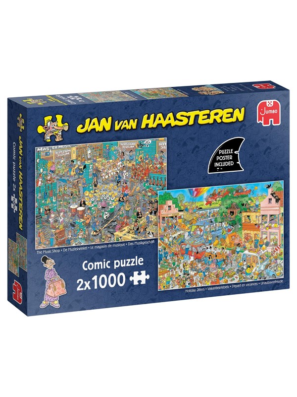 Jumbo Jan van Haasteren Jigsaw Puzzle - Music Store and Holiday Itching 2x1000 pcs. Lattia