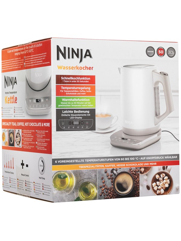 Ninja Vedenkeitin KT200EUWH - kettle - Valkoinen - 3000 W