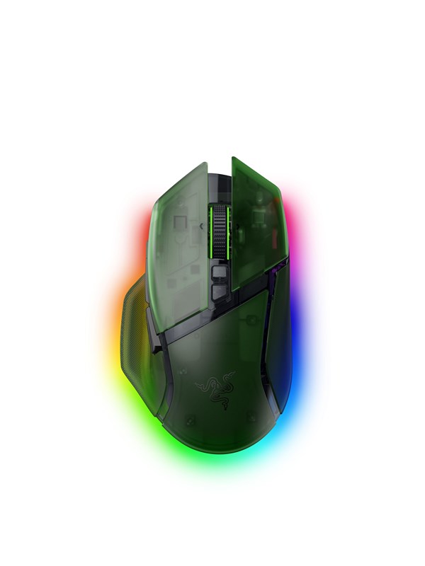 Razer Basilisk V3 Pro 35K Wireless (Phantom Green) - Pelihiiri - Optinen - 11 painiketta - Vihreä