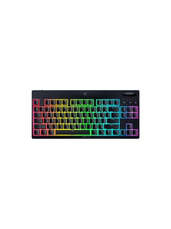 Razer BlackWidow V4 Low-Profile TKL HyperSpeed - Yellow Mechanical - Pelinäppäimistö - ilman numpadia - Englanti (US) - Musta