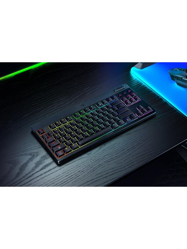 Razer BlackWidow V4 Low-Profile TKL HyperSpeed - Orange Mechanical - Pelinäppäimistö - ilman numpadia - Englanti (US) - Musta