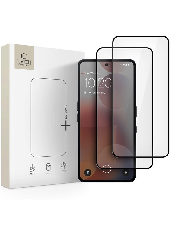Tech-Protect Glass Fit+ 2-pack Tempered Glass for Nothing Phone 3A / 3A Pro - Black