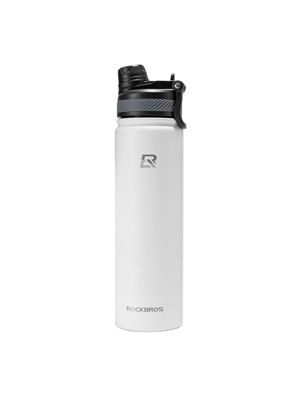 Rockbros 35210029006 thermal bicycle bottle for drinks 650 ml - white