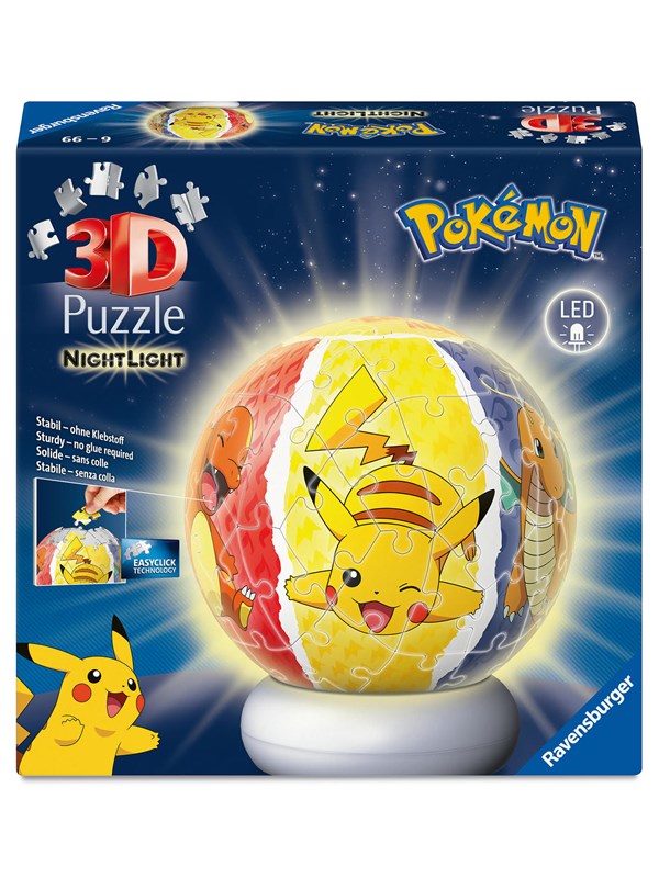 Ravensburger 3D Puzzle-Ball Nightlight Pokémon (72) 3D Palapeli