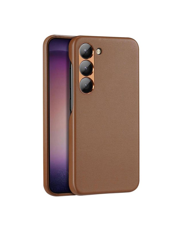 Dux Ducis Grit Samsung Galaxy S23+ Elegant Faux Leather Cover Brown